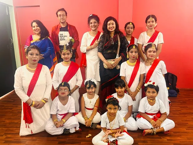 Students learning professional dance at Chhandam Dance Academy in Kolkata