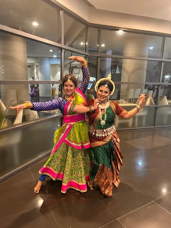 Duo classical dance performance at Chhandam Dance Academy